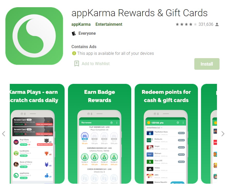 Aplikasi Penghasil uang terbukti membayar - AppKarma Rewards & Gift Cards